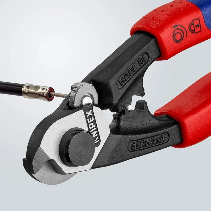 KNIPEX 95 62 190 Drahtseilschere geschmiedet mit Mehrkomponenten-Hüllen 190 mm – Bild 6
