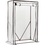 Folien Gewächshaus 100 x 50 x 150 cm Tomatenhaus Treibhaus Frühbeet, Weiß