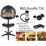 Steba Germany Bundle BBQ 724 Elektro Standgrill Grill-Fläche (Durchmesser)480mm Schwarz