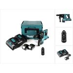Makita DHR281PGJ Brushless Akku Bohrhammer 28 mm 2x 18 V für SDS-PLUS mit Schnellwechselfutter im Makpac + 2x 6,0 Ah Akku + Doppelladegerät