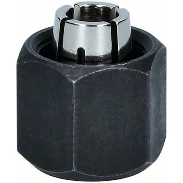 Spannzange mit Überwurfmutter, 1/4, für Bosch-Kantenfräse