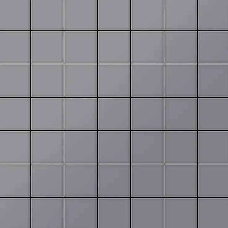Mosaik Fliese massiv Metall Edelstahl matt in grau 1,6mm stark ALLOY Attica-S-S-MA 0,85 m2