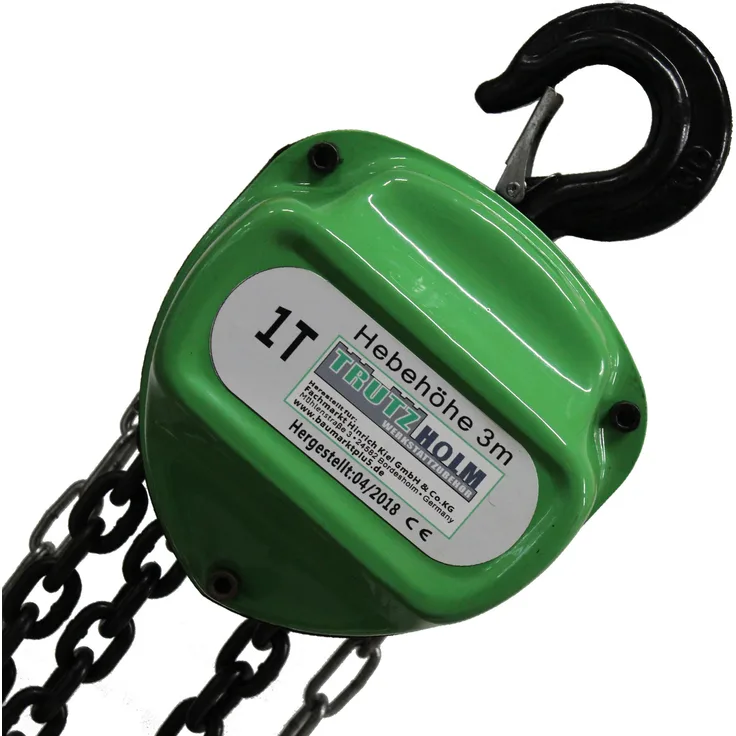 Baumarktplus TrutzHolm Profi Kettenzug HSC 1t 1000kg 3m Flaschenzug Hebezug Seilzug