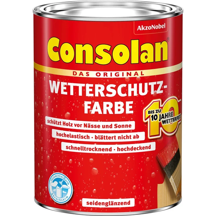 Consolan Wetterschutz-Farbe anthrazitgrau 750 ml RAL 7016 – Bild 1