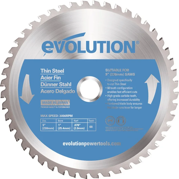 Evolution Power Tools Edelstahl Schneiden Sägeblatt, 230BLADETS