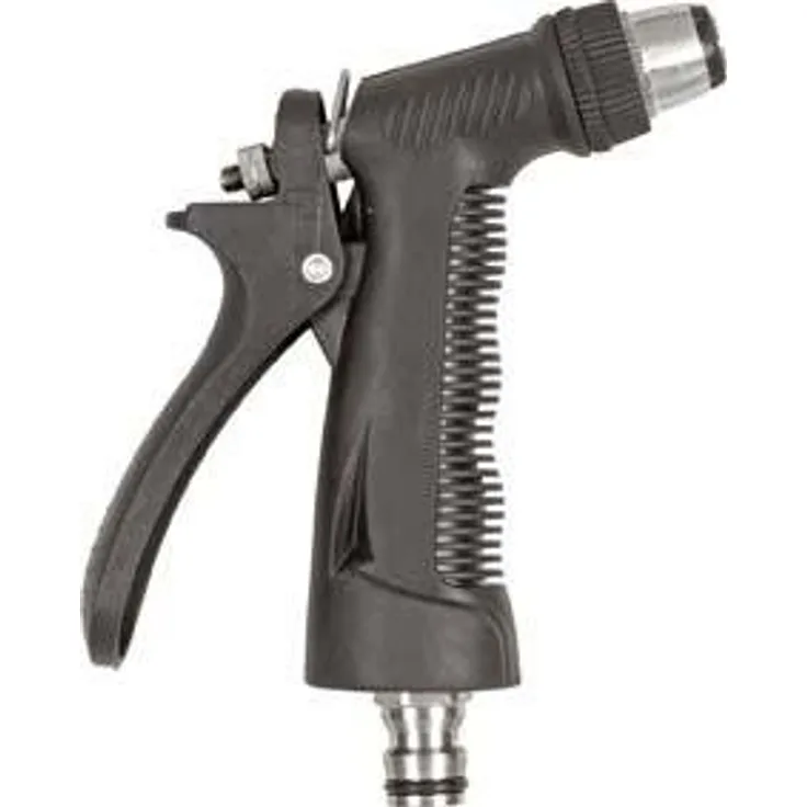 Geka 740XSB Pistolenspritzdüse Stecksystem KS ummantelt mit Anschlussstecker, Schwarz/silber, 18 x 8 x 13 cm