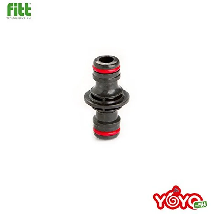 YOYO - Zweifacher Kupplungsstecker zum Verbinden von zwei Gartenschläuchen. Praktisch zum Verlängern und Erreichen entlegenster Winkel. Entworfen und hergestellt von FITT. Bewässerungszubehör