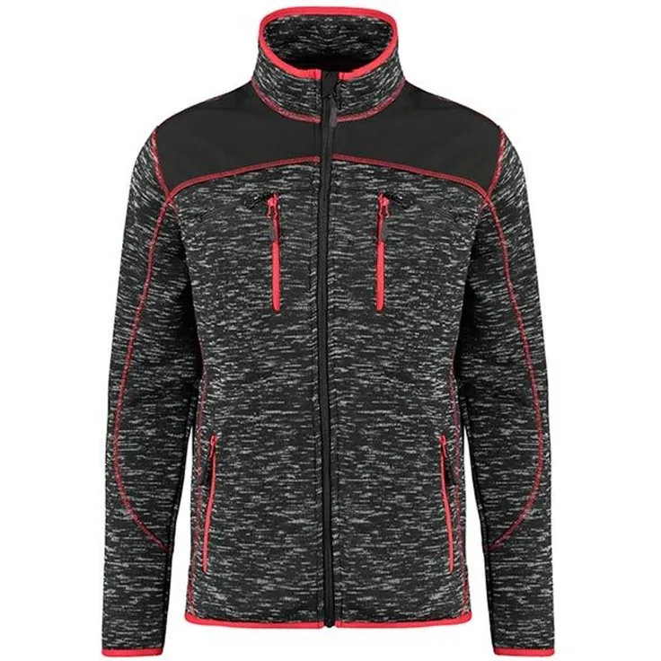 Protos Inuit Strickjacke mit Softshell L, dunkelgrau