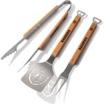 NFL Sportula Grillbesteckset Grillwerkzeug, Edelstahl, 3 Stück RAIDERS