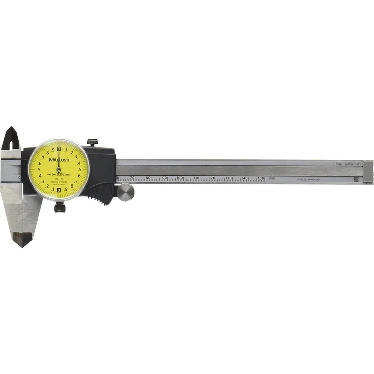 MITUTOYO 505-730 Uhrenmessschieber mit Feststellschraube, Type:, Messbereich 0-150 mm