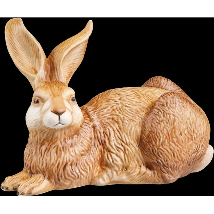 Goebel Ostern Figur Osterhase, Porzellan, braun, 14x7.5x9.5 cm
