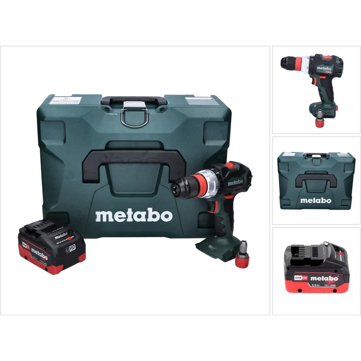 Metabo BS 18 LT BL Q Akku Bohrschrauber 18 V 75 Nm Brushless + 1x Akku 5,5 Ah + MetaLoc - ohne Ladegerät