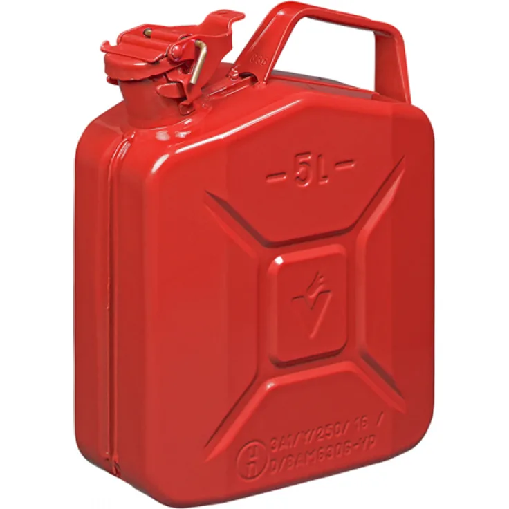 Benzinkanister 5L metall rot UN- & TüV-GS-geprüft