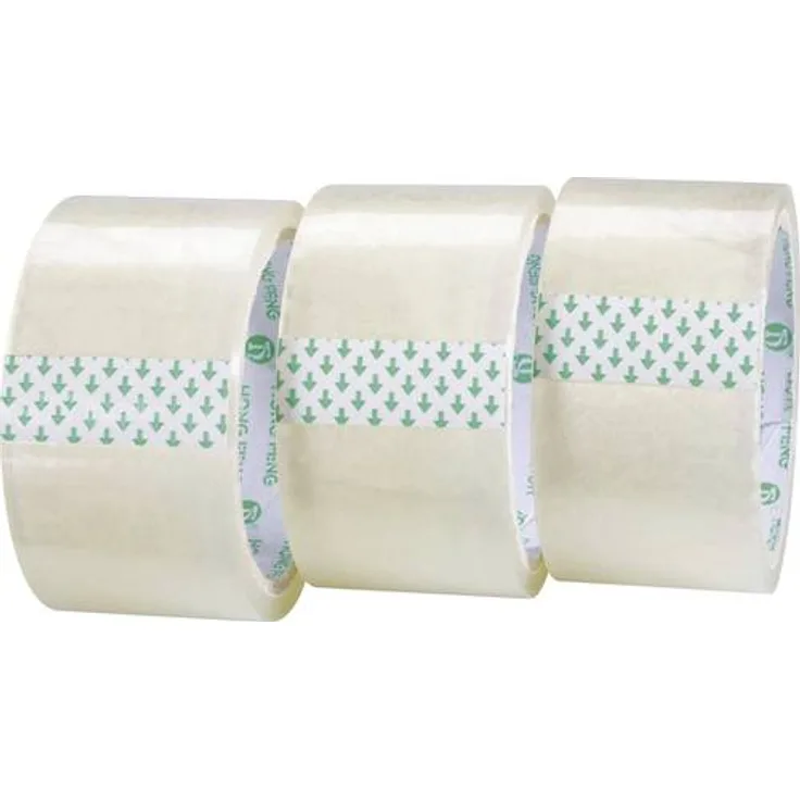 Toolcraft 1563956 Verpackungsklebeband Transparent (L x B) 50m x 48mm 3 Rolle(n)