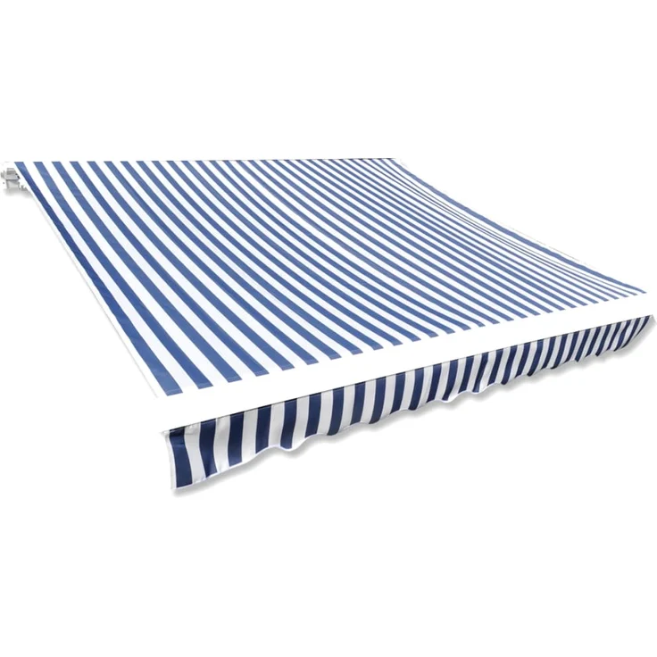 vidaXL Markisenbespannung Canvas Blau &amp, Weiß 350×250 cm – Bild 1