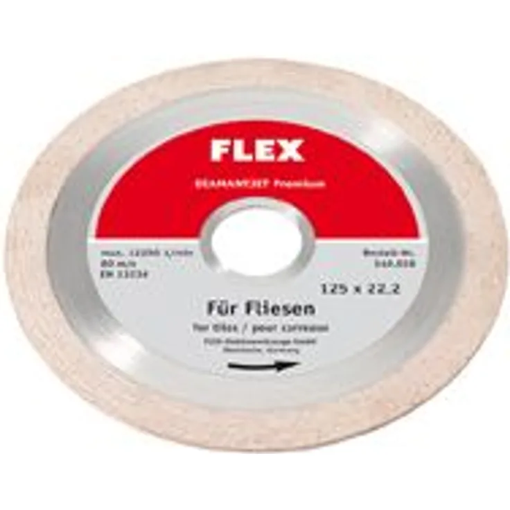 Flex Diamantjet - Diamanttrennscheibe Premium Fliese, Durchmesser 125, Fliese - 349038
