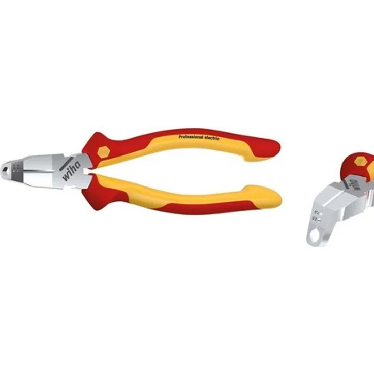 Wiha Installationszange TriCut Professional electric VDE (38552), Seitenschneider  Abisolierzange  Abmanteln, Kombizange isoliert, Elektrikerzange, für Abzweig- und Verteilerdosen, 170 mm – Bild 1
