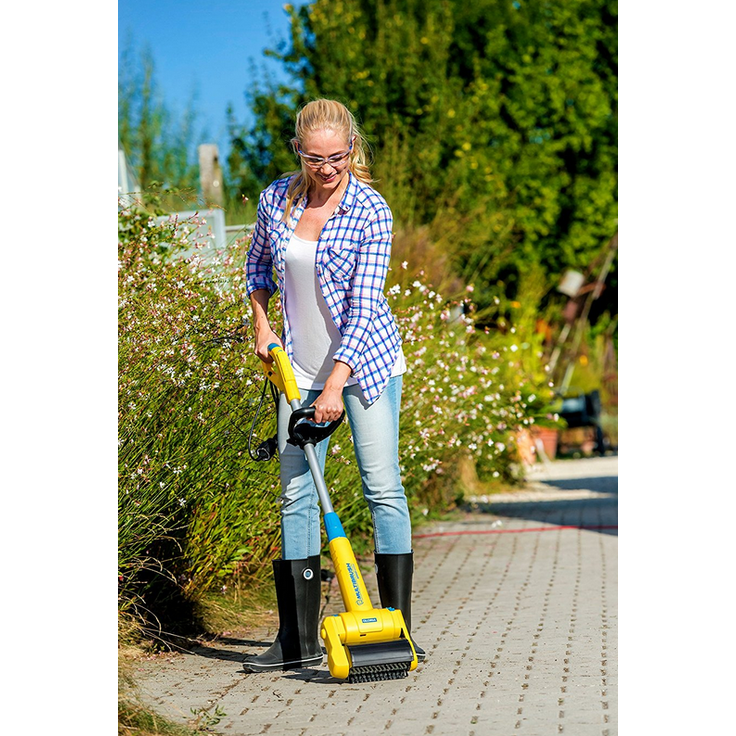 Gloria MultiBrush speedcontrol ? Elektrisch | Multifunktionale Oberflächenbürste | Set mit 2 Aufsätzen | Nutzbar als Stein-, Holz-, und Fugenreiniger, sowie Rasenkantenschneider | Unkrautentfernung – Bild 2