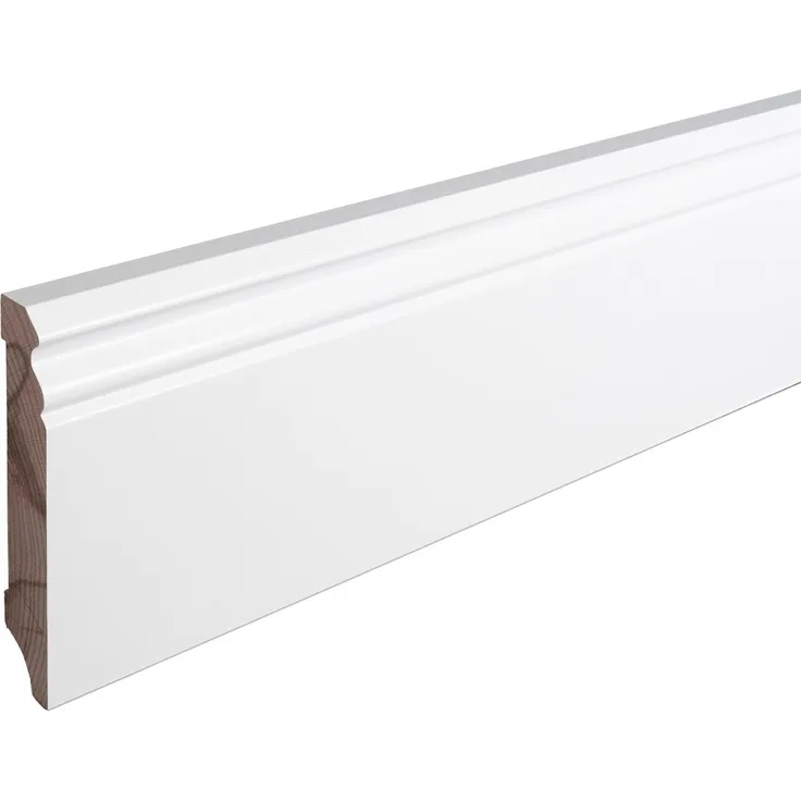 REESE Kehlleisten GmbH Sockelleiste Massiv Holz Buche weiß lackiert Hamburger Berliner Profil 100mm