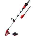 Einhell Akku-Hochentaster und Heckenschere GE-HC 18 Li T Set Power X-Change PXC - Lithium Ionen, 18 V, Teleskop, Schnittlänge Kettensäge 170 mm, Heckenschere 400 mm, inkl. 3,0 Ah Akku und Ladegerät