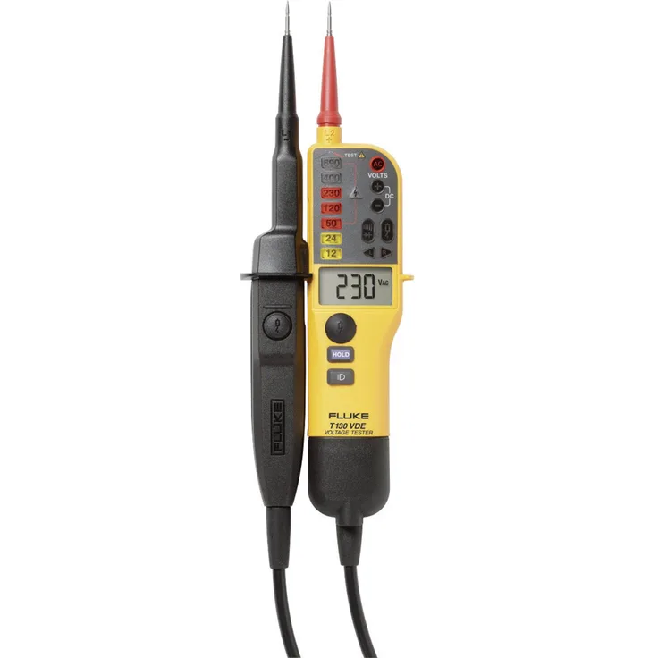 Fluke -T130 Zweipoliger Spannungsprüfer CAT III 690 V, CAT IV 600V Akustik, LCD, LED, Vibration