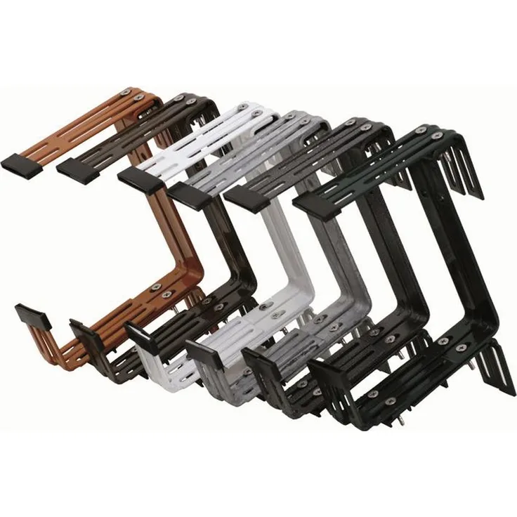 SIENA GARDEN Blumenkastenhalter 3-fach verstellbar bis 17 cm silber 3 x 2er Sets