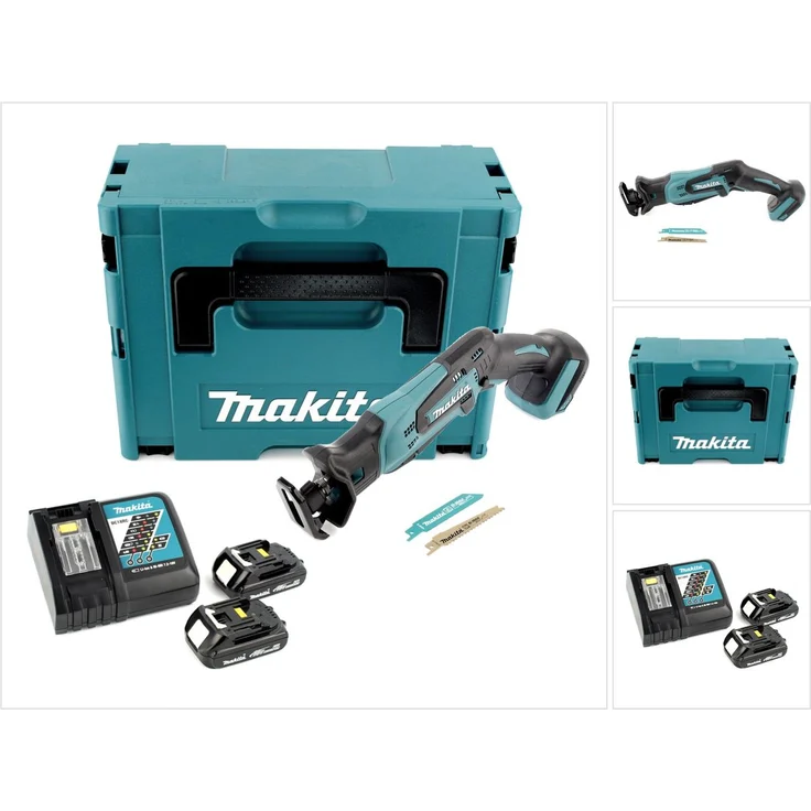 Makita DJR 183 RYJ Akku Reciprosäge 18 V Säbelsäge im Makpac + 2x 1,5 Ah Akku + Ladegerät - Preisvergleich