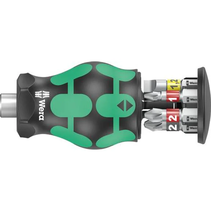 Wera Kraftform Kompakt Stubby Magazin 2 05008874001 Bit-Set Schlitz, Kreuzschlitz Pozidriv, Kreuzschlitz Phillips inkl. Bithalter – Bild 1