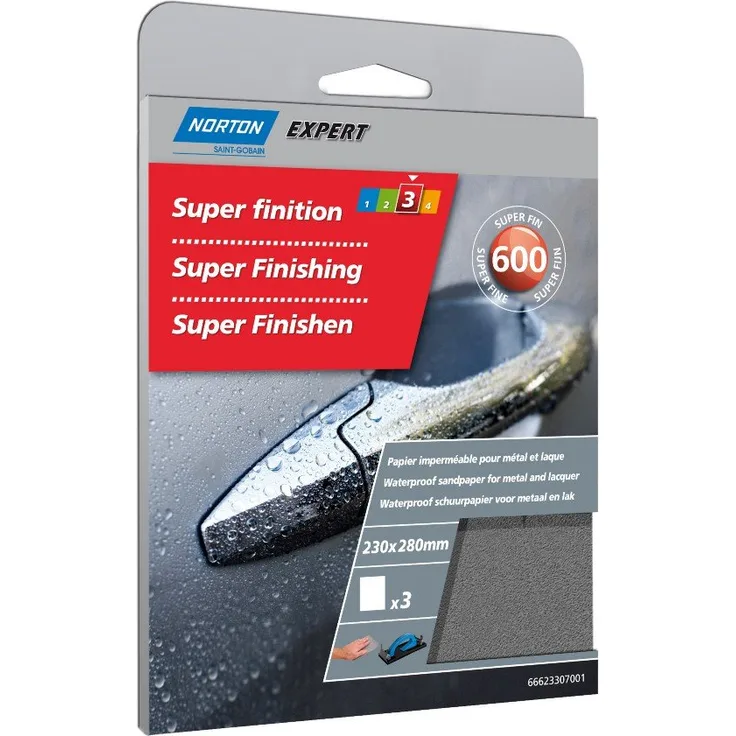 Norton 3 Stück, 230 x 280 mm, K600 wasserdicht