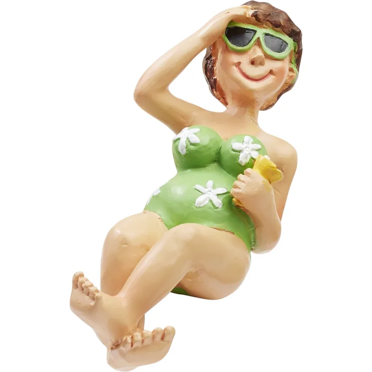 Bade Urlauberin für Liegestuhl 6 cm Figur Deko Urlaub baden