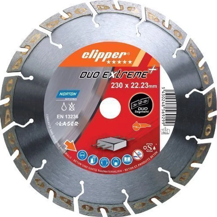 Norton Clipper 70184647723 Diamanttrennscheibe ''Duo Extreme+'', 230 x 22, 23 mm