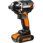 Worx WX292 Schrauber, 1-4 Zoll, 20 V, 2,0 Ah, 2 Li-Ion-Akkus