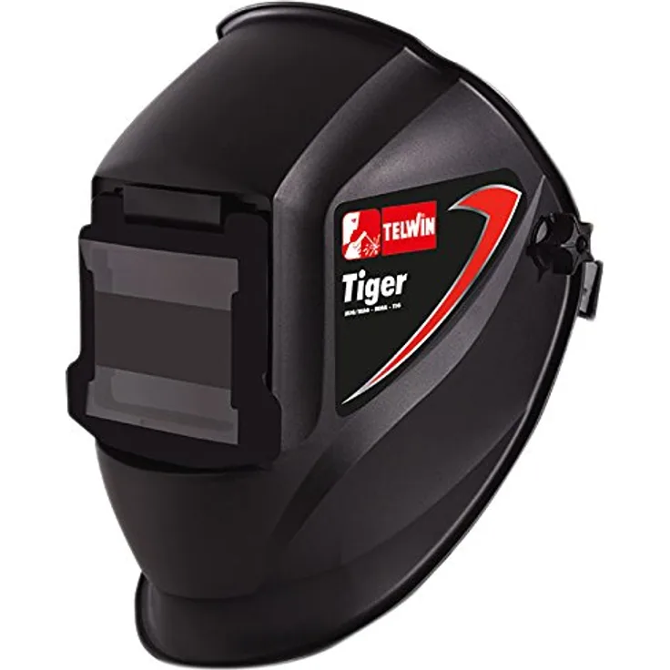 Telwin S.p.A. 802818 Tiger Schweisshelm für Mma-Mig-Mag-Wig Schweissen, Schwarz