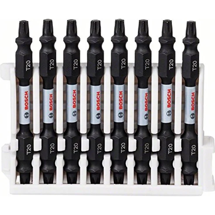 Bosch Professional Accessories 2608522339 Bosch Professional 8tlg. Doppelschrauber Set Torx (Impact Control, 8 x T20-T20 Bits-Länge: 65mm, Pick and Click) – Bild 1