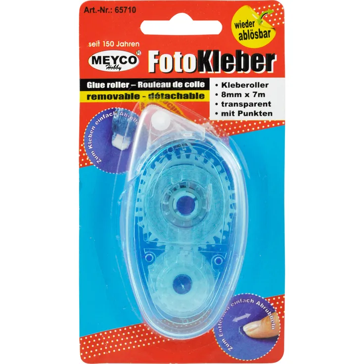 Kleberoller transp. abloesbar 8mm