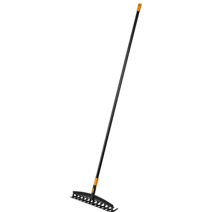 Fiskars Universal-Gartenrechen mit 12 gebogenen Zinken, Breite: 41 cm, glasfaserverstärkter Kunststoff-Aluminium, Schwarz-Orange, Solid, 1003466 – Bild 1