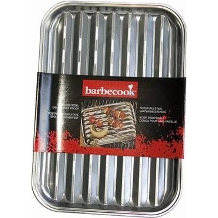 Grillpfanne Edelstahl wiederverwendbare Grillschale eckige Universal 34,5 x 24 cm