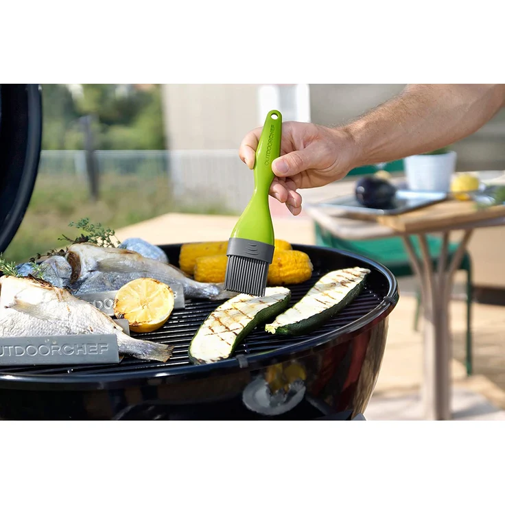 Outdoorchef Grillpinsel, Silikon, 21 cm, grün, hitzebeständig, 14.491.30 – Bild 2