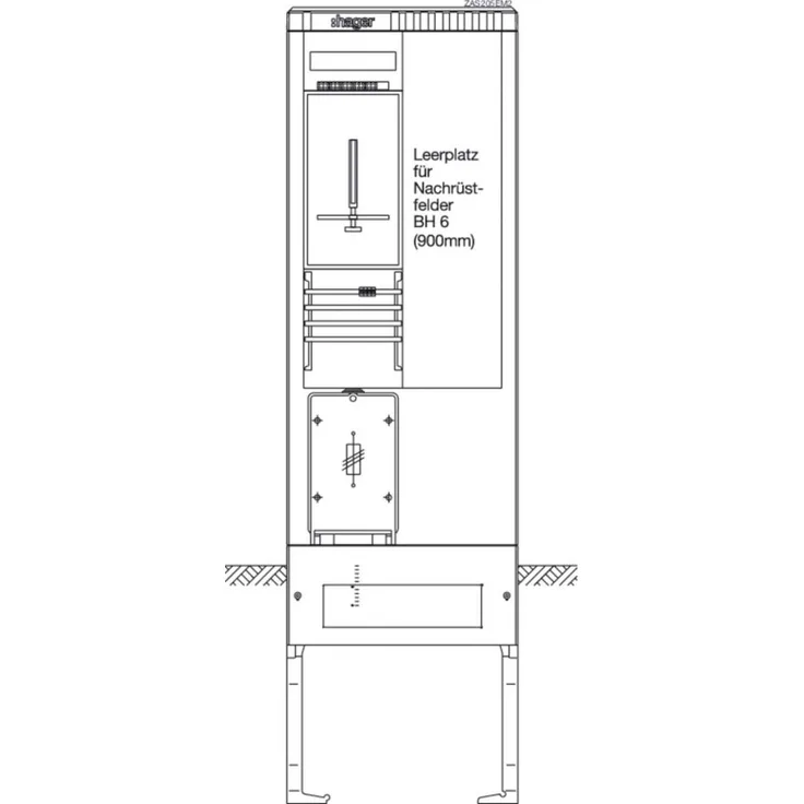 HAGER Zähleranschlusssäule ZAS205EM2