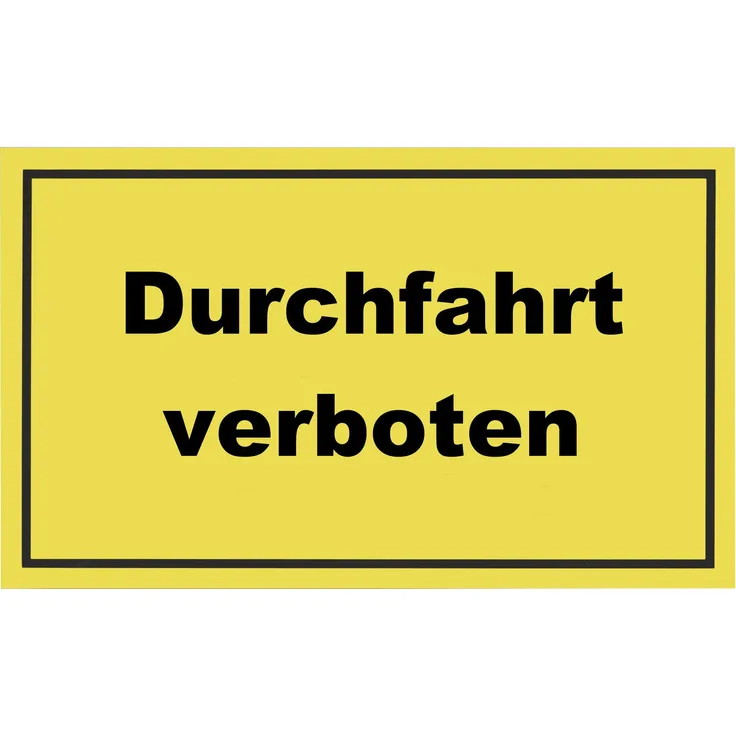 Metafranc Hinweisschild ''Durchfahrt verboten'' - 300 x 200 mm - Beschilderung - Infoschild - Verbotsschild - Durchfahrtsverbot - Privatgrundstück - Grundstückskennzeichnung - 500370