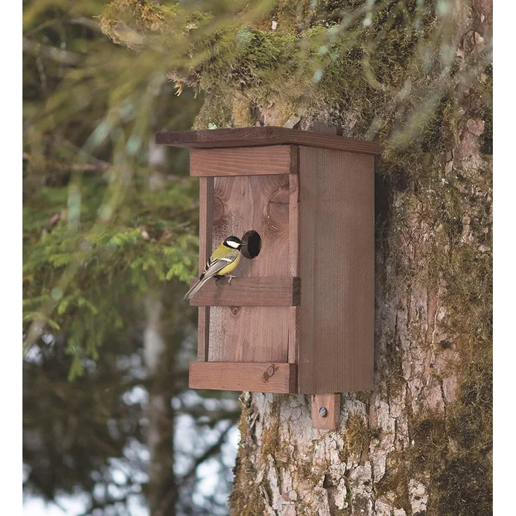 Windhager Nistkasten BIRDY, Vogelhaus Brutkasten Nisthilfe Vogelnistkasten, aus Massivholz, inklusive Aufhängevorrichtung, 17 x 17 x 24,5 cm, 06925 – Bild 3