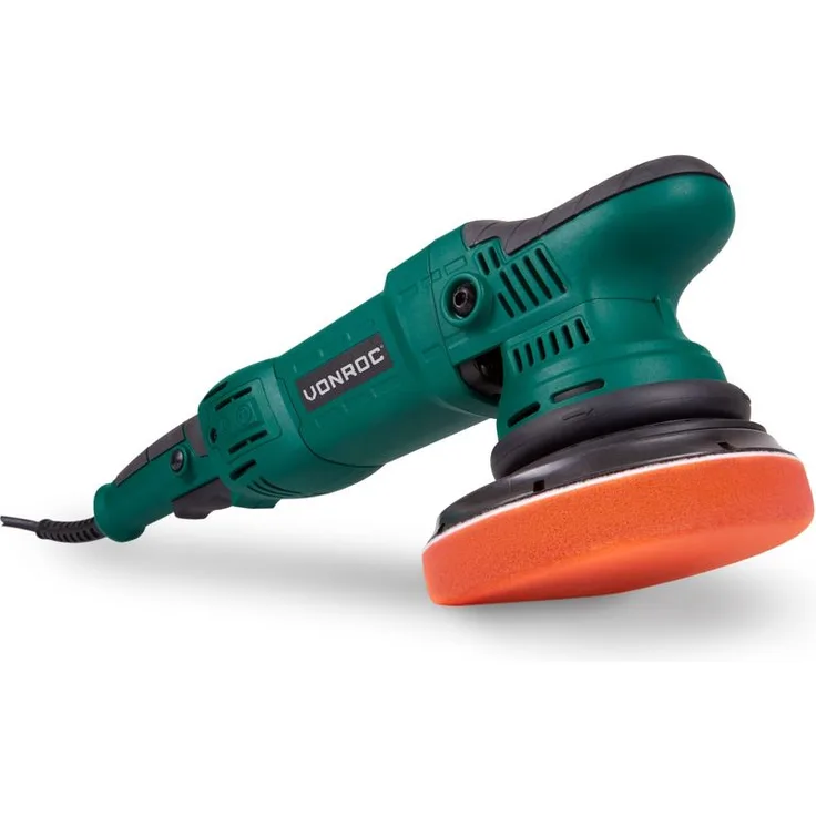 Vonroc - Dual Action - Exzentrische Poliermaschine - Poliermaschinen-Kit – Konstant-Elektronik – Soft Start – 150 mm – 1050 W – einschließlich