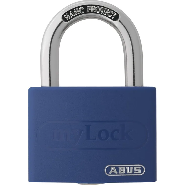 ABUS Aluminium-Vorhangschloss myLock T65AL-40, blau, 50867