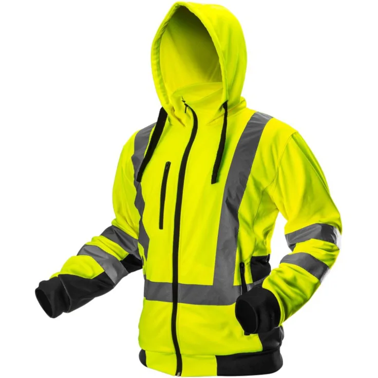 Warnjacke mit Reflektionsstreifen 100% Polyester gelb M