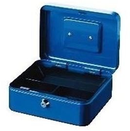 BURG-WÄCHTER Geldkassette Money 5020, Stahlblech, Blau, Inkl. 2 Schlüssel und Hartgeldeinsatz