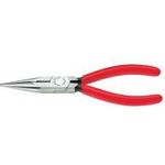 KNIPEX 25 01 160 EAN Flachrundzange mit Schneide (Radiozange) schwarz atramentiert mit Kunststoff überzogen 160 mm