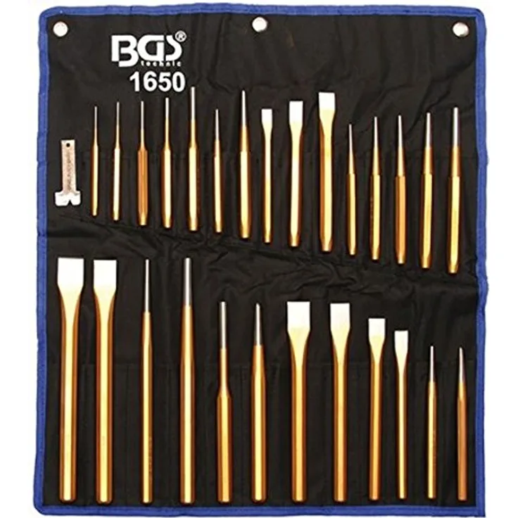 BGS 1650 | Meißel- und Durchschläger-Satz | 28-tlg. | CV-Stahl | Körner | Durchtreiber
