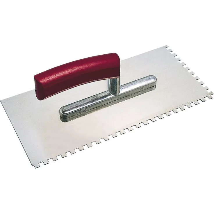 Auftrag Glättkelle 280 x 130 mm rostfrei zweiseitig gezahnt 10 x 10 mm - Kaufmann