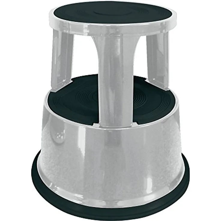 Q-Connect Rollhocker aus Metall, lichtgrau, 1