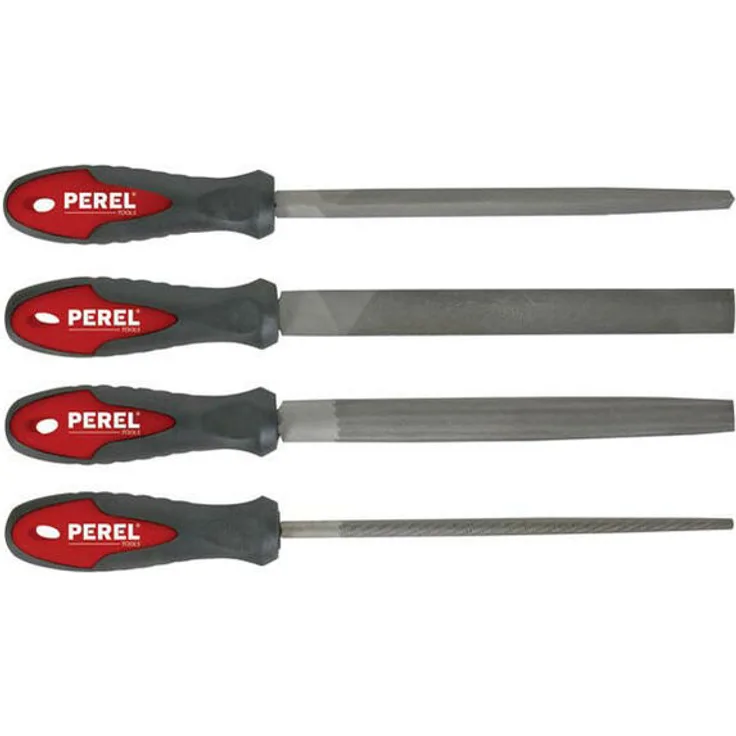 Feilensatz fur stahl - 20cm-8'' - 4 st. (HFIS1) - Perel